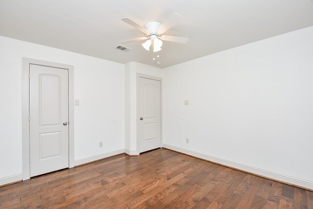 5815 Dryad Dr, Houston, TX 77035 - unfurnished bedroom featuring wood finished floors and ceiling fan
