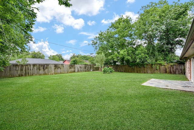 5815 Dryad Dr, Houston, TX 77035 - fenced backyard featuring a patio