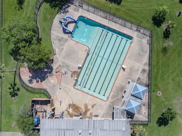 5815 Dryad Dr, Houston, TX 77035 - aerial view of a pool area