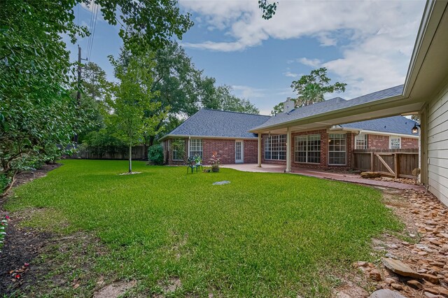 14610 Sandler Ct, Cypress, TX 77429 - fenced backyard with a patio