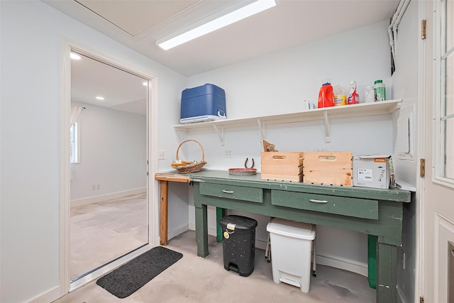 501 Gale St, Houston, TX 77009 - home office featuring concrete floors
