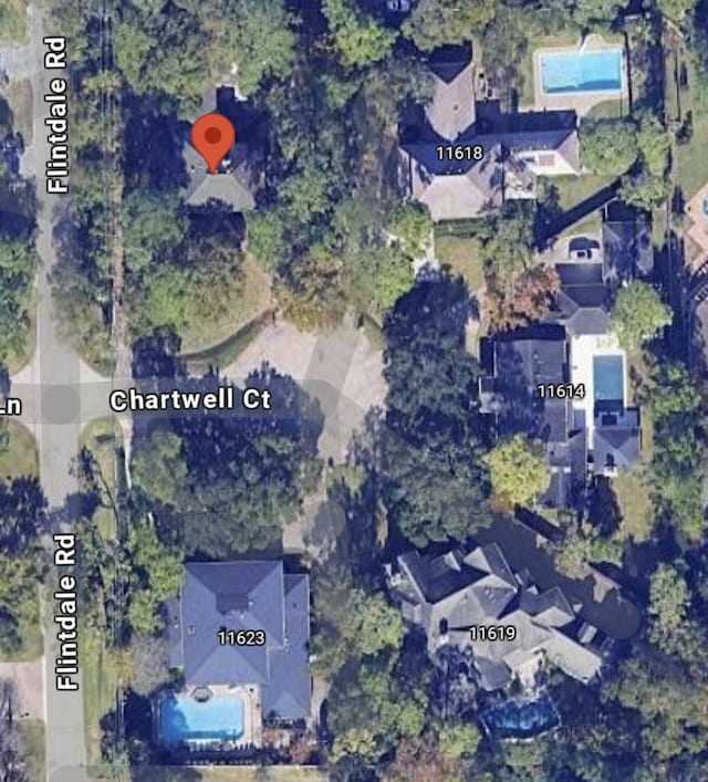 11622 Chartwell Ct, Bunker Hill Village, TX 77024 - aerial overview of property's location