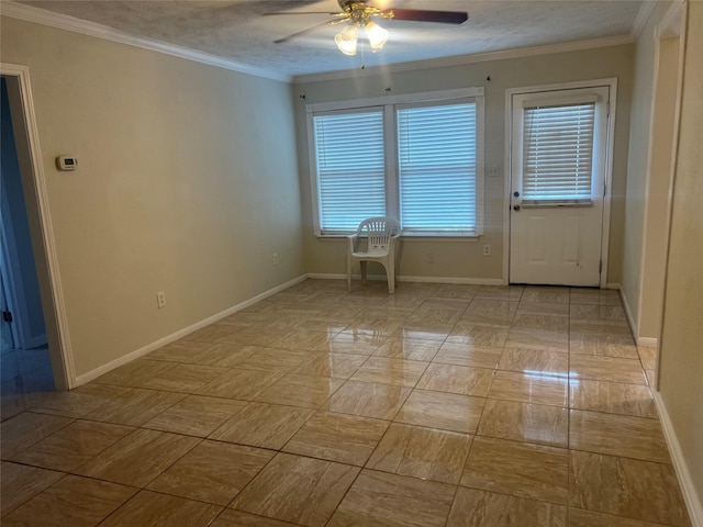 7001 Kassarine Pass, Houston, TX 77033 - unfurnished room featuring ceiling fan and crown molding
