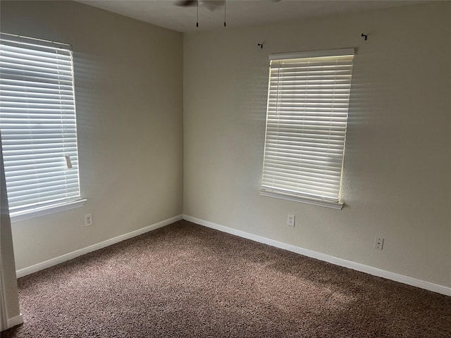 7001 Kassarine Pass, Houston, TX 77033 - carpeted spare room featuring ceiling fan and baseboards