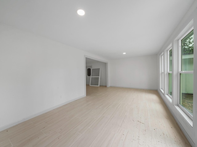 5010 Riverview Dr, Alvin, TX 77511 - spare room with light wood-style flooring and recessed lighting