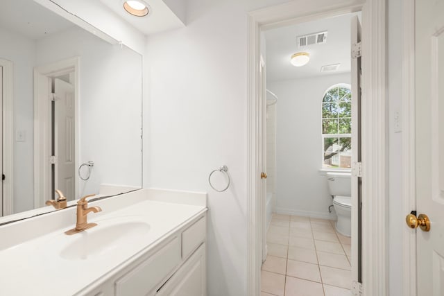 1922 Stormcroft Cir, Katy, TX 77450 - bathroom with vanity, tile patterned floors, and tub / shower combination