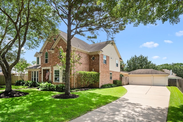 1922 Stormcroft Cir, Katy, TX 77450 - traditional home with brick siding, a garage, and driveway
