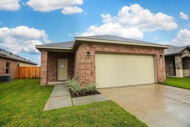 2135 Republic Way, Missouri City, TX 77489 - ranch-style home with brick siding, a garage, and driveway