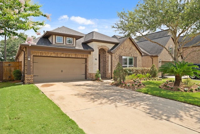 3426 Satton Ranch Ln, Fulshear, TX 77441 - view of front of property featuring brick siding, concrete driveway, roof with shingles, and an attached garage