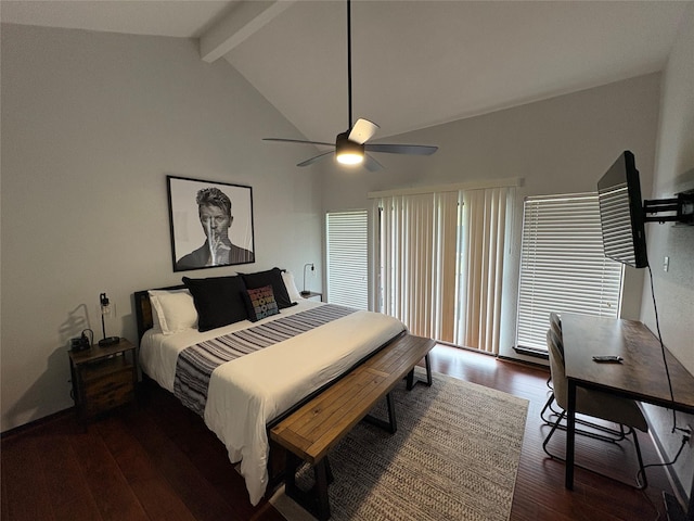 3244 Poe Dr, Montgomery, TX 77356 - bedroom featuring dark wood-style floors and a ceiling fan