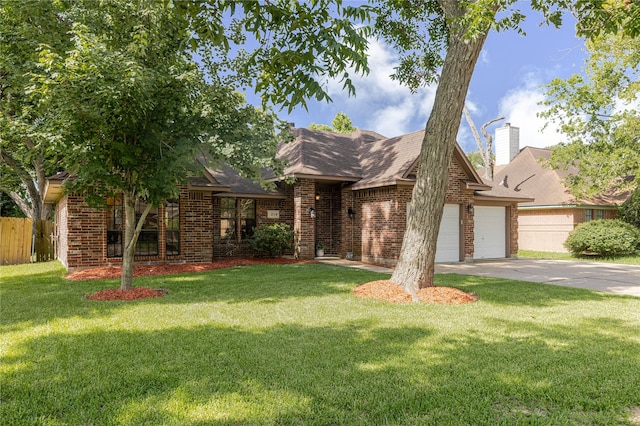 214 Balsam St, Lake Jackson, TX 77566 - view of front of house featuring brick siding, concrete driveway, an attached garage, and roof with shingles