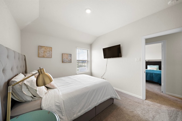 6406 Shadowbrook Hollow Trl, Katy, TX 77493 - bedroom featuring carpet flooring and vaulted ceiling
