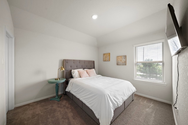 6406 Shadowbrook Hollow Trl, Katy, TX 77493 - bedroom featuring carpet floors, vaulted ceiling, and recessed lighting