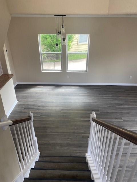 16707 Libson Falls Dr, Houston, TX 77095 - staircase featuring wood finished floors and baseboards