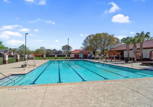 16707 Libson Falls Dr, Houston, TX 77095 - community pool with a patio area