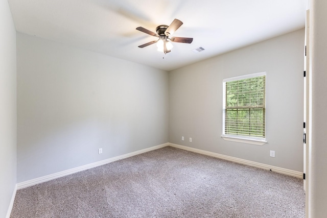 104 Drexal Dr, Huntsville, TX 77340 - carpeted empty room featuring a ceiling fan and baseboards