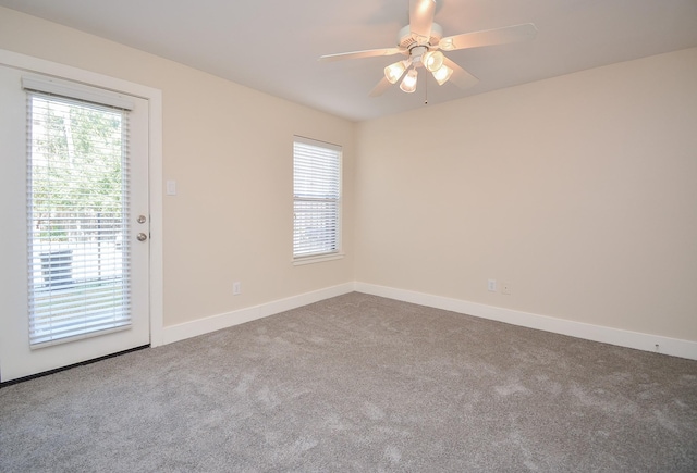 9703 Riddlewood Ln, Houston, TX 77025 - carpeted empty room featuring healthy amount of natural light and ceiling fan