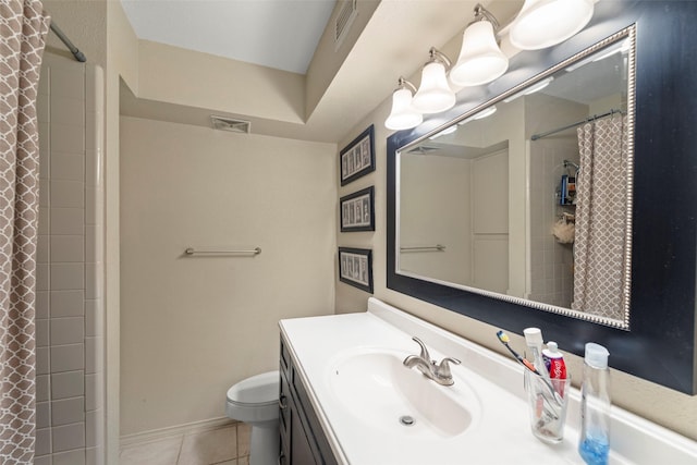 4643 Wild Indigo St Unit 416, Houston, TX 77027 - bathroom with tile patterned flooring, vanity, and a shower with curtain