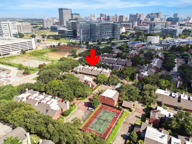 7447 Cambridge St Unit 15, Houston, TX 77054 - drone / aerial view of city skyline