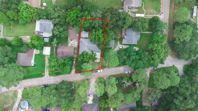 1025 Hathaway Ln, Marque, TX 77568 - aerial overview of property's location featuring property parcel outlined