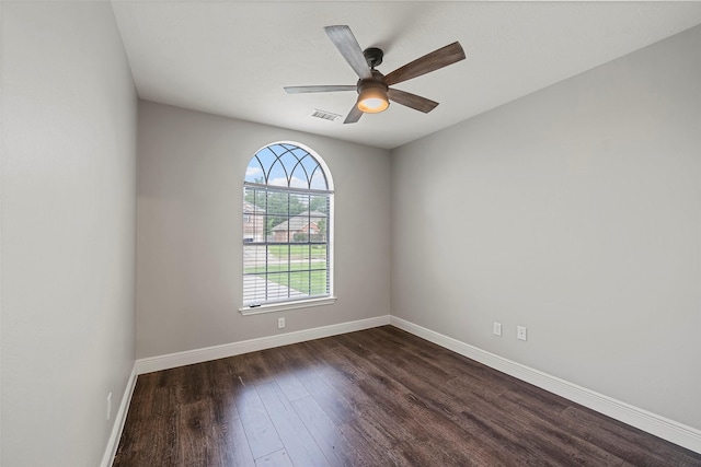 23826 Spring Dane Dr, Spring, TX 77373 - unfurnished room featuring dark wood-style floors and a ceiling fan