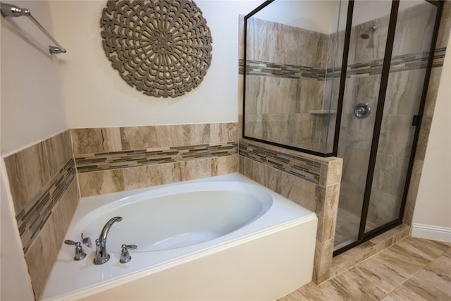 20503 Montecrest Cir, Spring, TX 77379 - bathroom featuring a stall shower and a bath