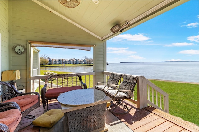 325 Carolcrest Ln Unit 2, Livingston, TX 77351 - wooden terrace with a water view