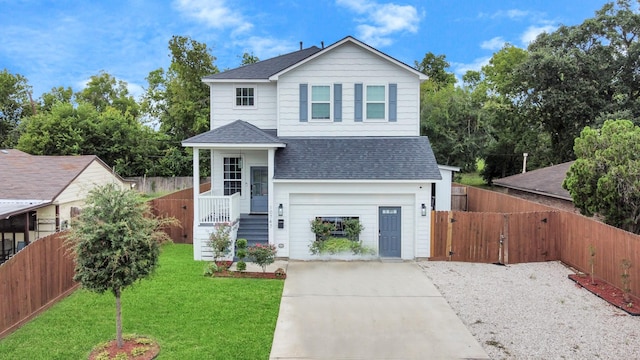 10747 Dulcimer St, Houston, TX 77051 - view of front of home with a shingled roof, concrete driveway, and a gate