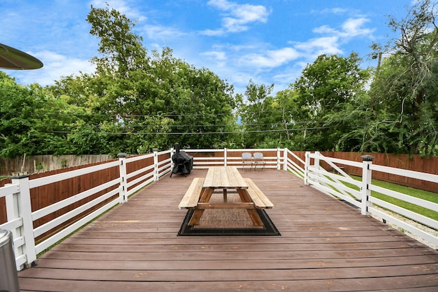 10747 Dulcimer St, Houston, TX 77051 - wooden deck featuring outdoor dining space