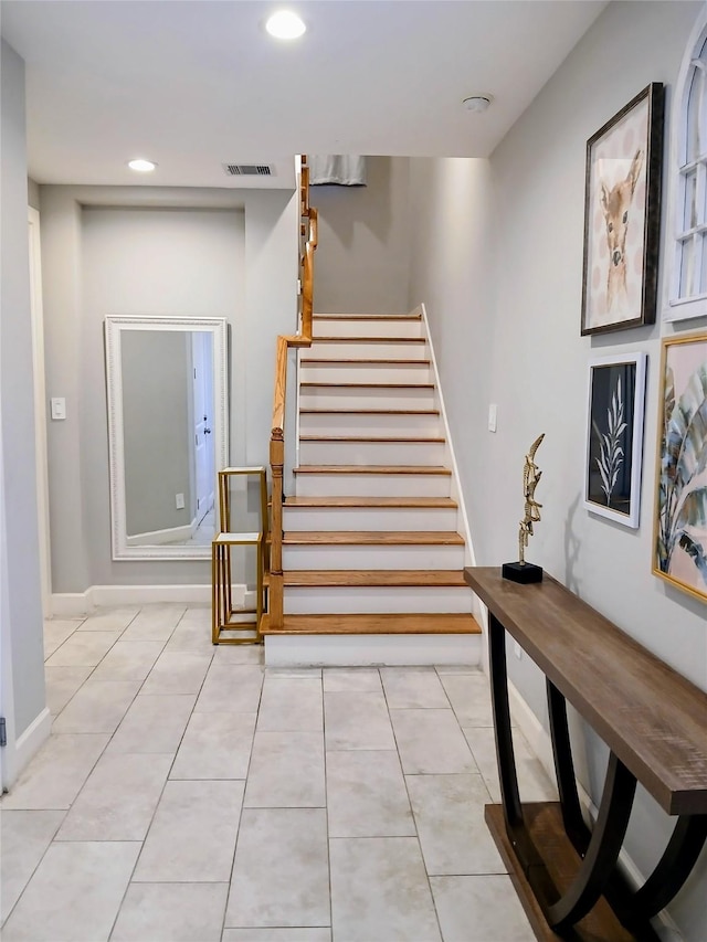 3333 Kilgore St, Houston, TX 77021 - stairs featuring recessed lighting and tile patterned floors