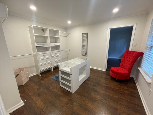 12834 Tosca Ln, Houston, TX 77024 - walk in closet with dark wood-style floors