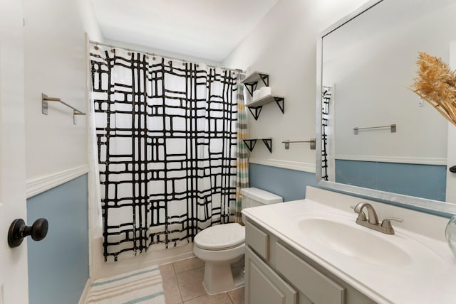 3202 Stoneydale Ln, Spring, TX 77388 - bathroom with vanity, tile patterned floors, and shower / tub combo