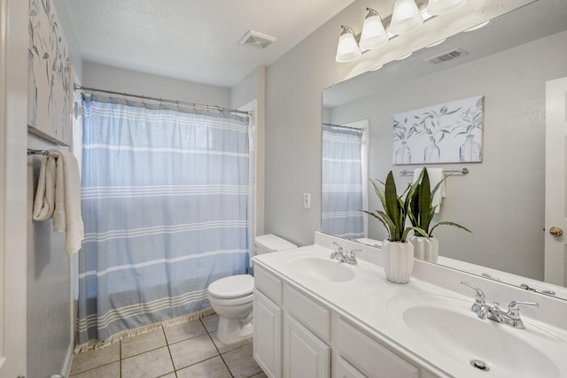 16407 Bogan Flats Ct, Houston, TX 77095 - full bath featuring double vanity, tile patterned flooring, and shower / tub combo