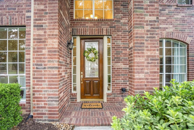 16407 Bogan Flats Ct, Houston, TX 77095 - doorway to property with brick siding