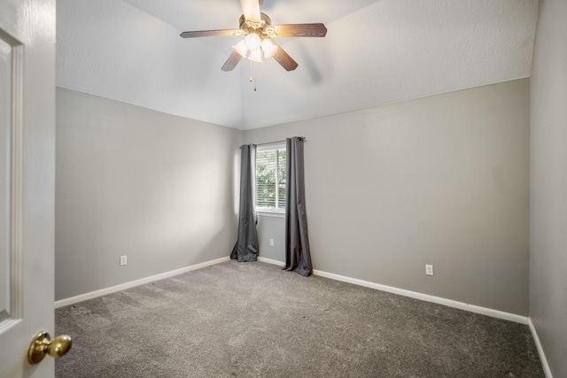 16407 Bogan Flats Ct, Houston, TX 77095 - carpeted spare room with a ceiling fan and lofted ceiling