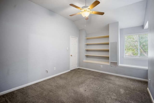 16407 Bogan Flats Ct, Houston, TX 77095 - unfurnished room featuring carpet flooring, a ceiling fan, and lofted ceiling