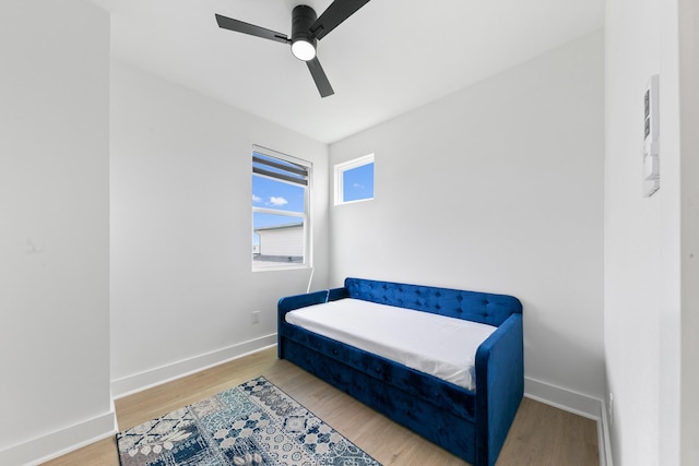 104 E 44th St Unit A, Houston, TX 77018 - bedroom featuring wood finished floors and ceiling fan