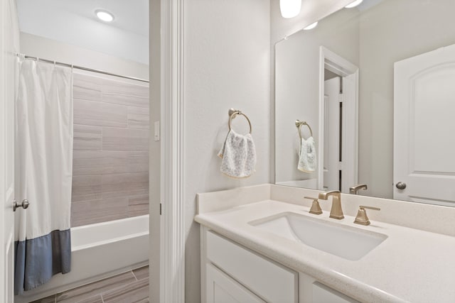 6303 Grand Drift Ct, Katy, TX 77494 - full bathroom featuring vanity and shower / bath combination with curtain
