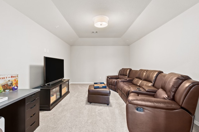 6303 Grand Drift Ct, Katy, TX 77494 - living area with light carpet and a raised ceiling
