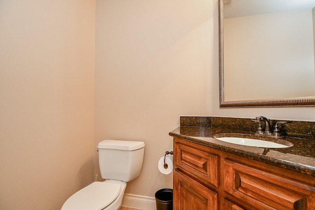 8706 Stowe Creek Ln, Missouri City, TX 77459 - half bath featuring vanity and tile patterned floors