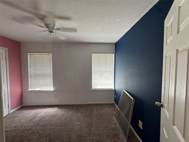 3 Ridgeline Ct, The Woodlands, TX 77381 - carpeted empty room featuring a ceiling fan and a textured ceiling