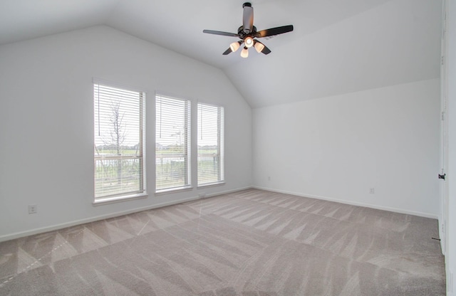 669 Cape Capri Dr, Katy, TX 77493 - bonus room with lofted ceiling, carpet floors, and ceiling fan