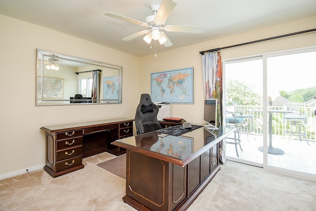 1006 Pointe Loma Dr, Sugar Land, TX 77479 - office space featuring light colored carpet and ceiling fan