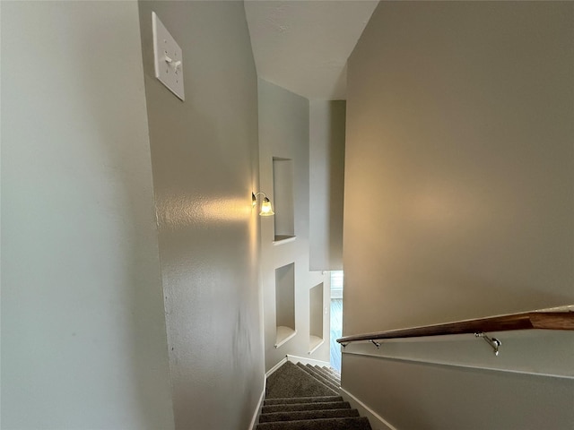 2325 Shady Tree Ln, Conroe, TX 77301 - stairway with baseboards