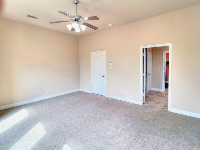 2325 Hutchins St, Houston, TX 77004 - spare room featuring ceiling fan and light colored carpet