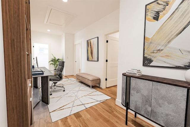 1202 Hamblen St, Houston, TX 77009 - office featuring light wood-type flooring and recessed lighting