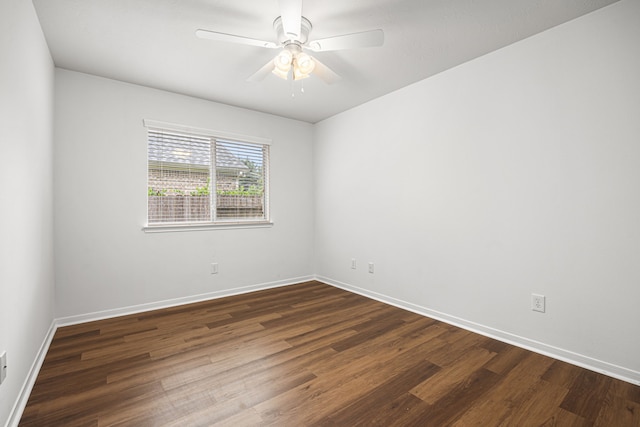 2206 Hollow Bloom Ln, Katy, TX 77494 - spare room featuring dark wood-type flooring and a ceiling fan