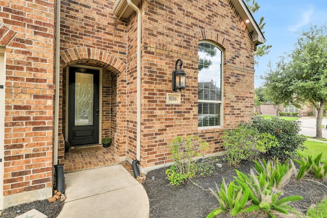 8106 Yarrow Dr, Cypress, TX 77433 - doorway to property with brick siding