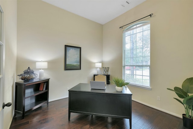 8106 Yarrow Dr, Cypress, TX 77433 - home office featuring plenty of natural light and wood finished floors