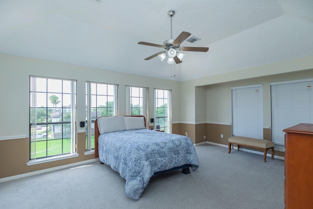 2601 Sailboat Dr, Houston, TX 77058 - carpeted bedroom with multiple windows and ceiling fan